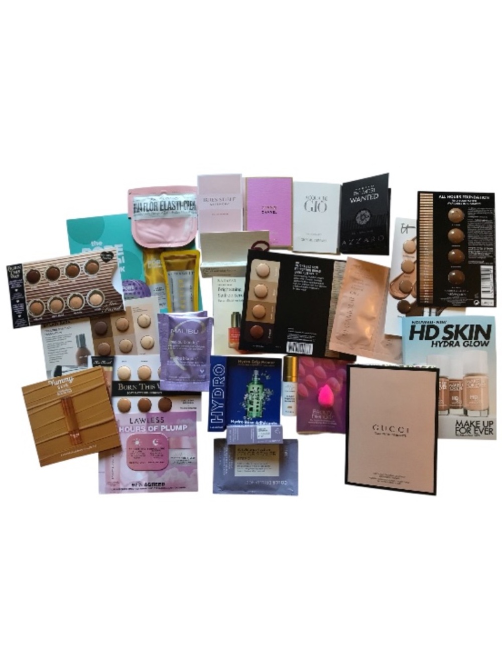 (28) Beauty Samples from Sephora Foundation/Hair/Makeup Mixed Lot